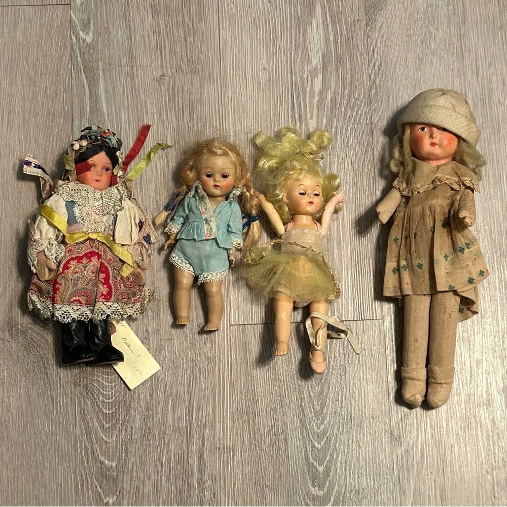 Antique Dolls Ginny 50s Pam Fortune Belkins vintage Folk Doll Primit Handmade
